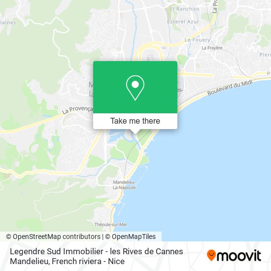 Legendre Sud Immobilier - les Rives de Cannes Mandelieu map