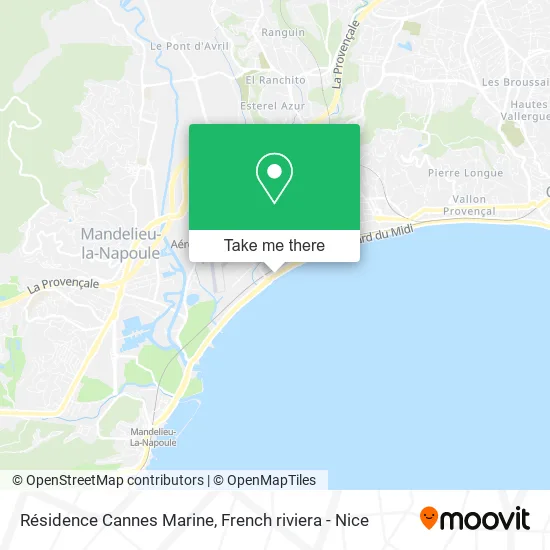 Résidence Cannes Marine map