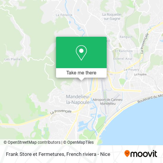 Frank Store et Fermetures map
