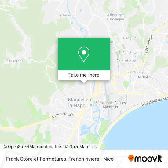 Frank Store et Fermetures map