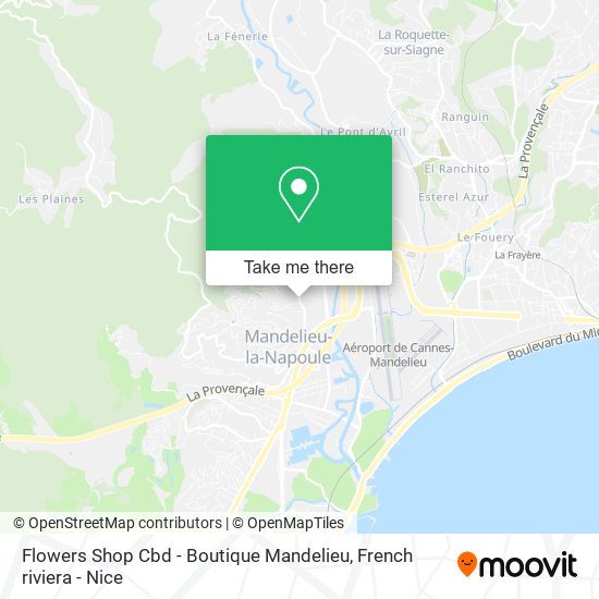 Flowers Shop Cbd - Boutique Mandelieu map