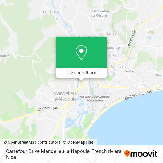 Mapa Carrefour Drive Mandelieu-la-Napoule