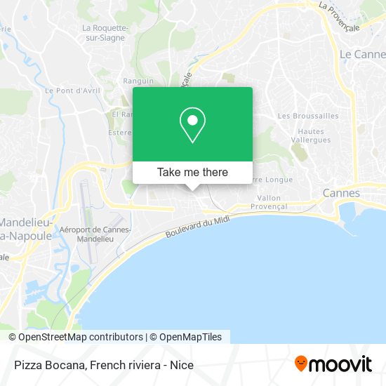 Pizza Bocana map