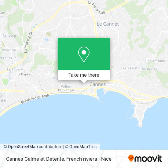 Cannes Calme et Détente map