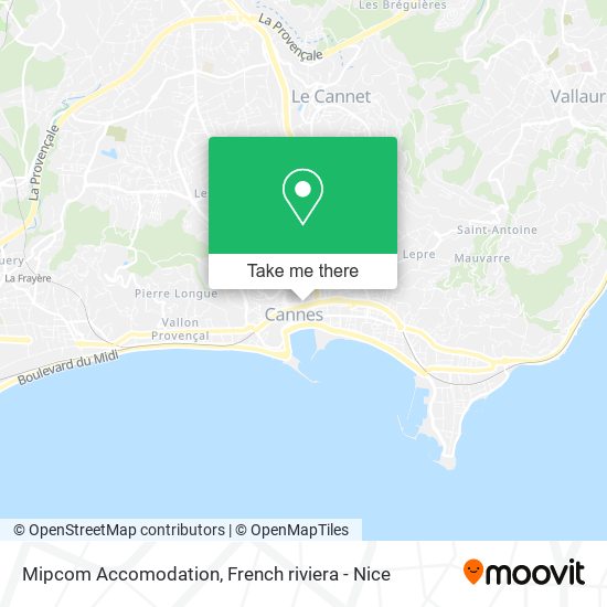 Mipcom Accomodation map