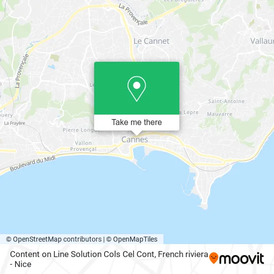Content on Line Solution Cols Cel Cont map