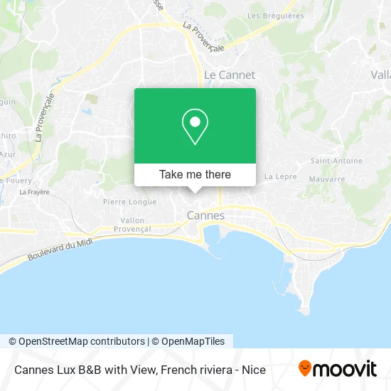 Cannes Lux B&B with View map