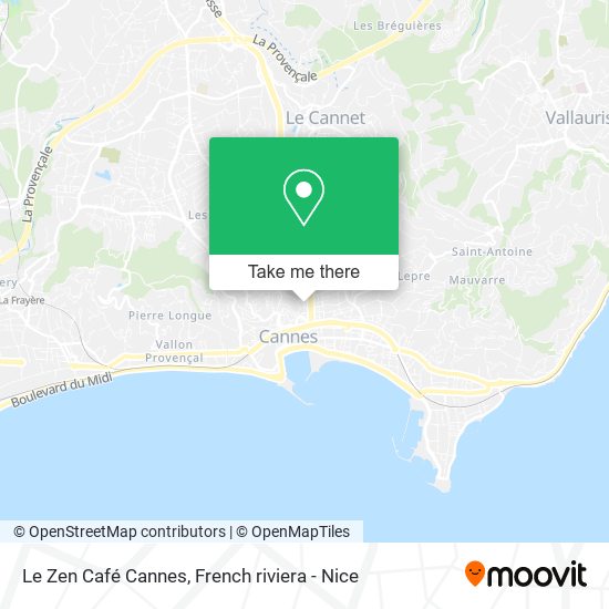 Le Zen Café Cannes map