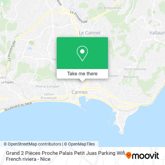 Grand 2 Pièces Proche Palais Petit Juas Parking Wifi map