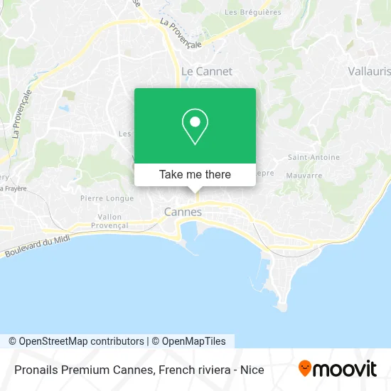 Pronails Premium Cannes map
