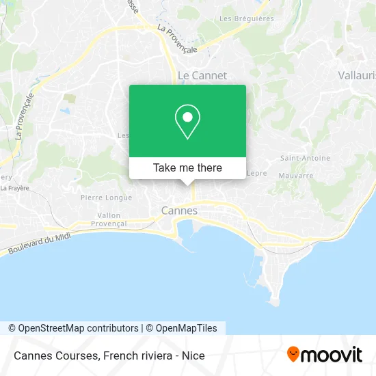 Cannes Courses map