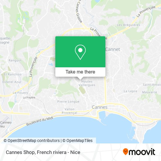 Cannes Shop map