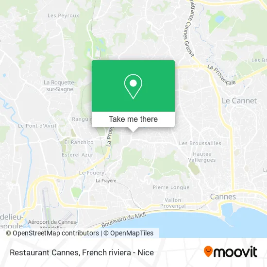 Restaurant Cannes map