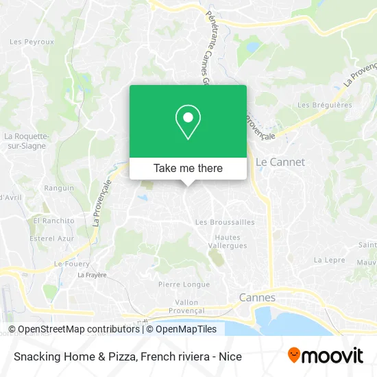 Snacking Home & Pizza map
