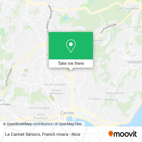 Le Cannet Séniors map