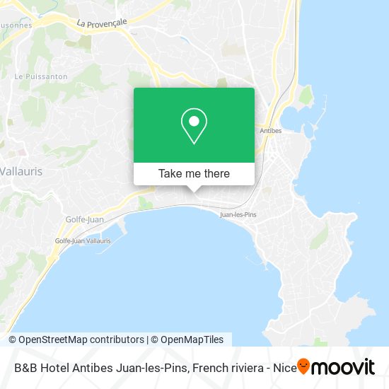 B&B Hotel Antibes Juan-les-Pins map