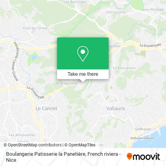 Boulangerie Patisserie la Panetière map