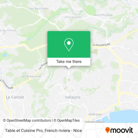 Table et Cuisine Pro map