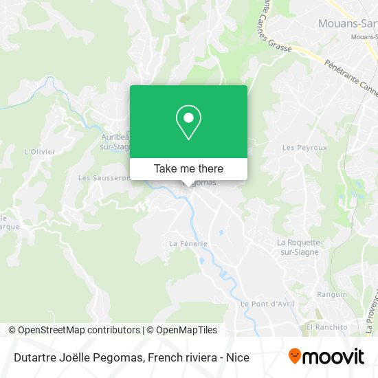 Dutartre Joëlle Pegomas map