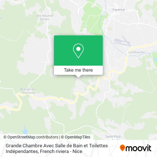Grande Chambre Avec Salle de Bain et Toilettes Indépendantes map