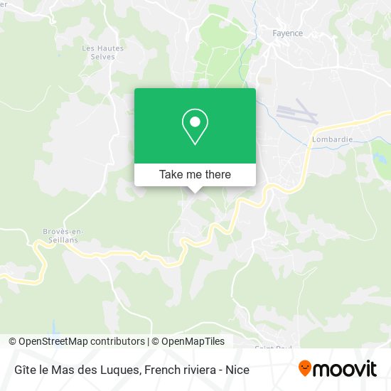 Gîte le Mas des Luques map