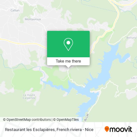 Restaurant les Esclapières map