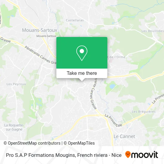 Pro S.A.P Formations Mougins map