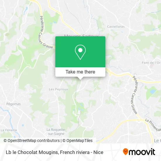 Lb le Chocolat Mougins map