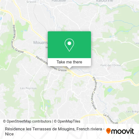 Résidence les Terrasses de Mougins map