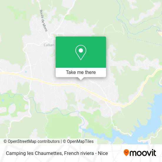 Camping les Chaumettes map