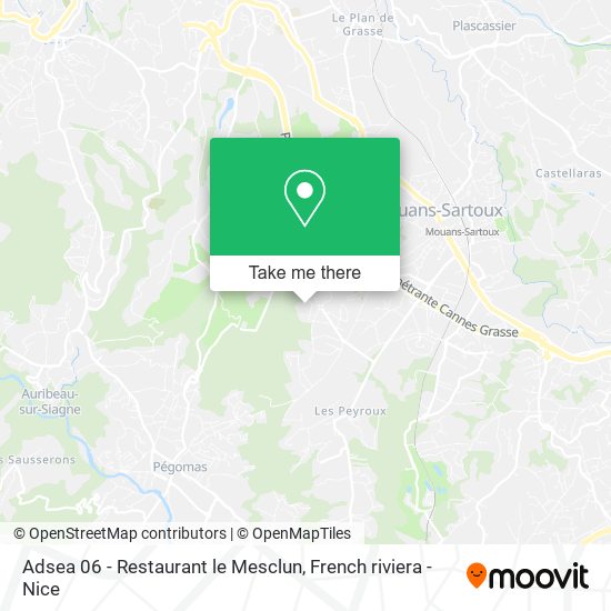 Adsea 06 - Restaurant le Mesclun map