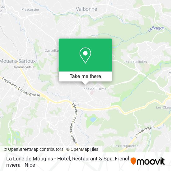 La Lune de Mougins - Hôtel, Restaurant & Spa map