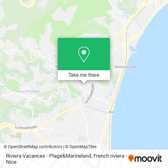 Riviera Vacances - Plage&Marineland map