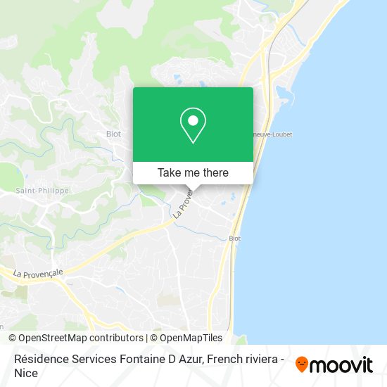 Mapa Résidence Services Fontaine D Azur