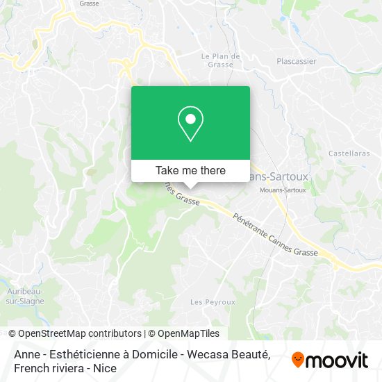 Anne - Esthéticienne à Domicile - Wecasa Beauté map