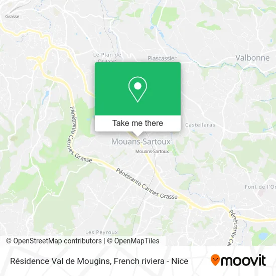 Résidence Val de Mougins map