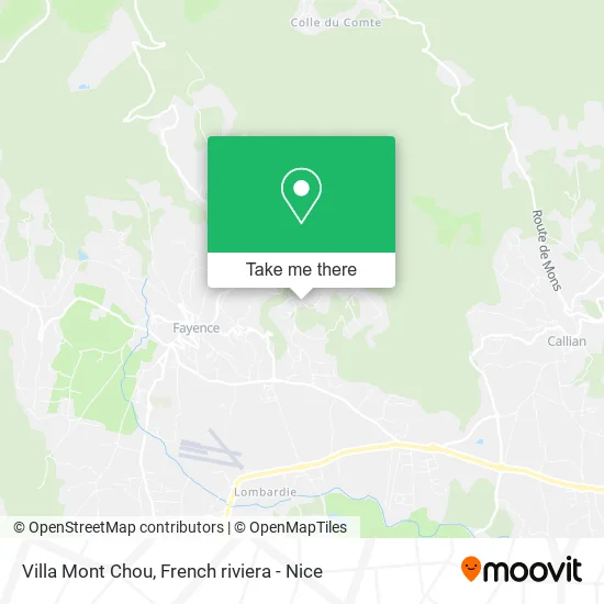 Villa Mont Chou map