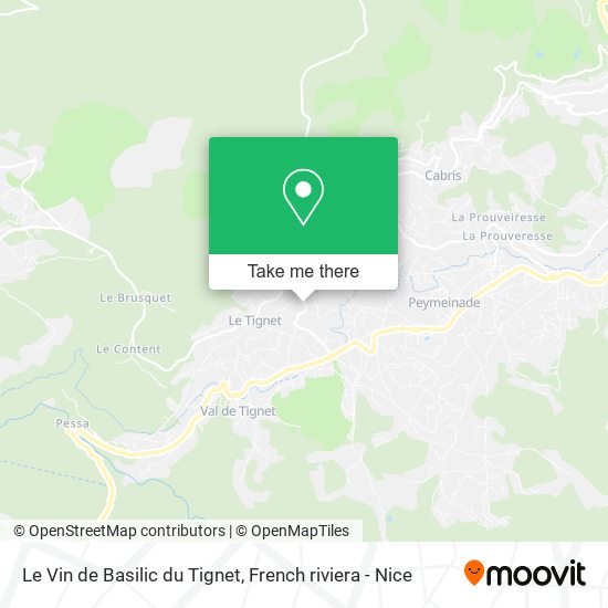 Le Vin de Basilic du Tignet map