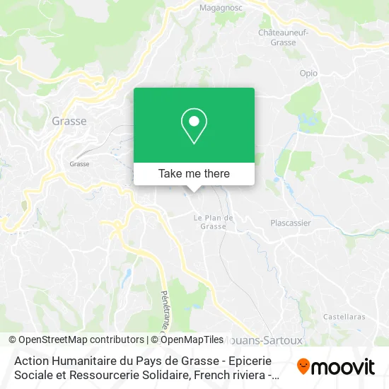 Action Humanitaire du Pays de Grasse - Epicerie Sociale et Ressourcerie Solidaire map