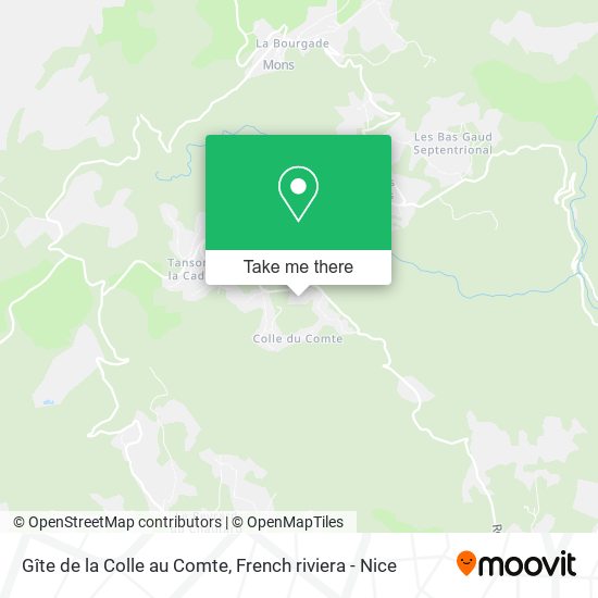 Gîte de la Colle au Comte map