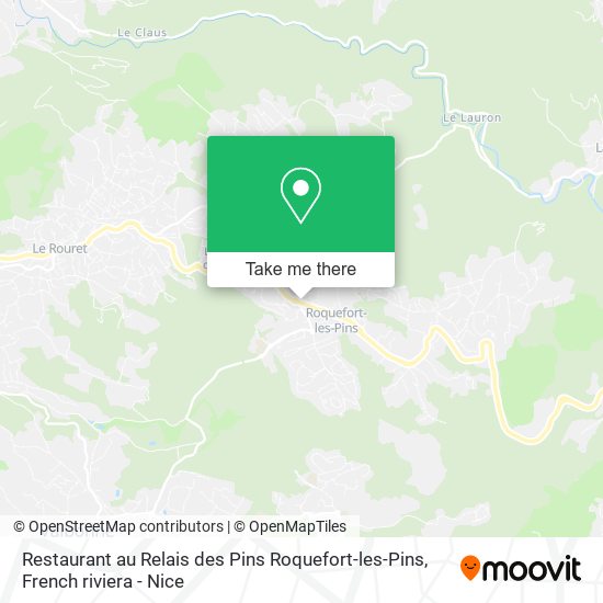 Restaurant au Relais des Pins Roquefort-les-Pins map