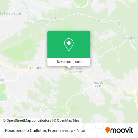 Résidence le Cailletier map