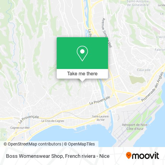 Boss Womenswear Shop map