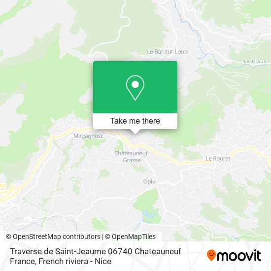 Traverse de Saint-Jeaume 06740 Chateauneuf France map
