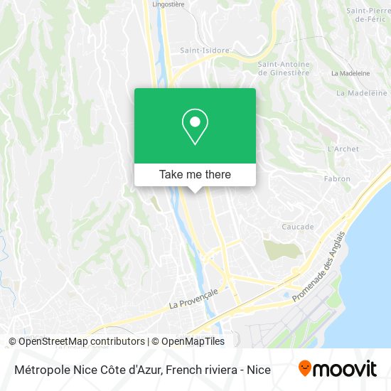 Métropole Nice Côte d'Azur map