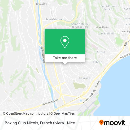 Boxing Club Nicois map