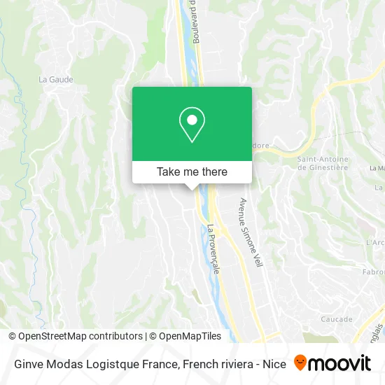 Ginve Modas Logistque France map