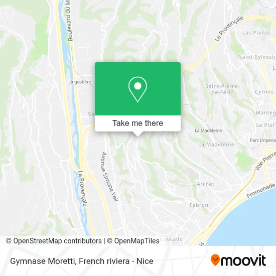 Gymnase Moretti map