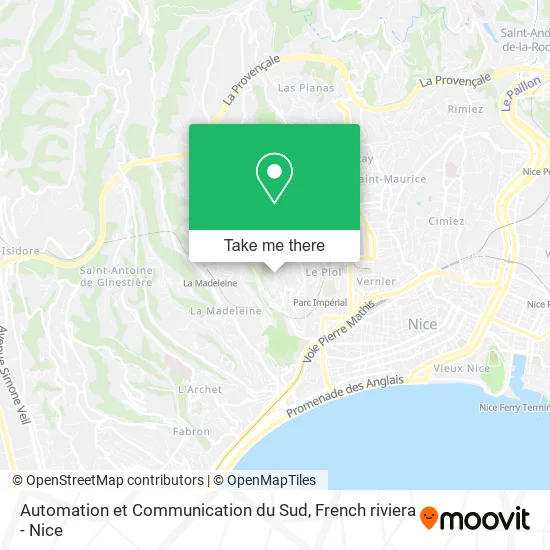 Automation et Communication du Sud map