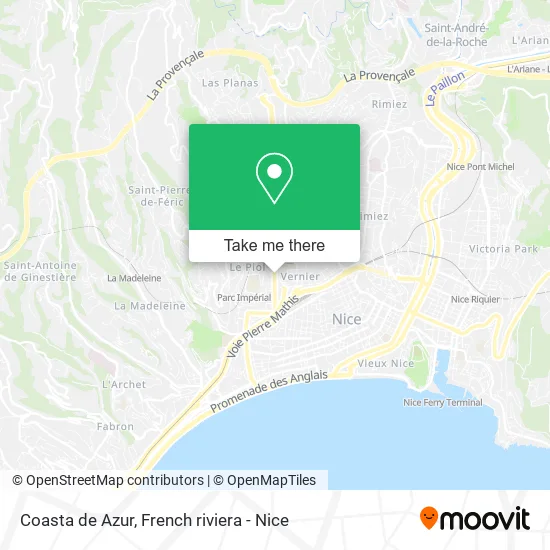 Coasta de Azur map